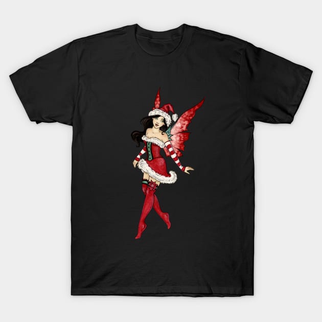 Miss Santa Fairy T-Shirt by AmyBrownArt